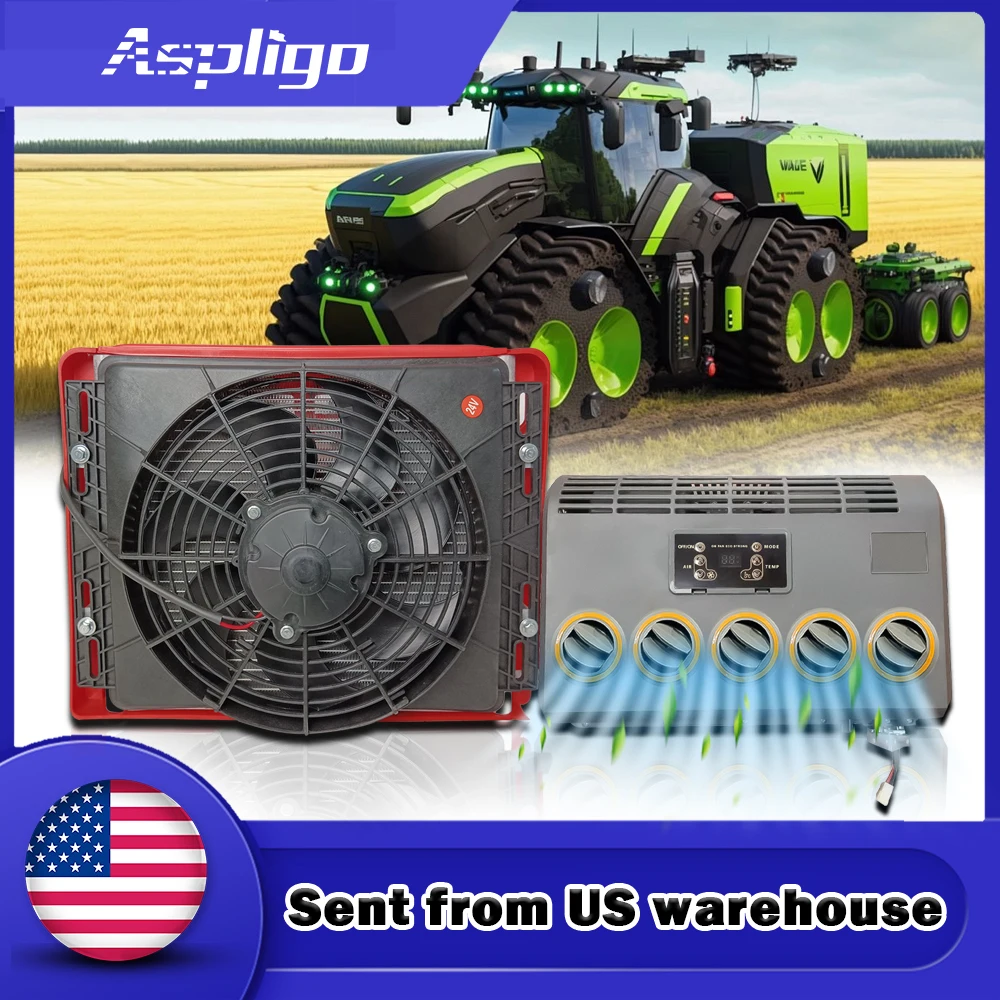 

Aspligo 24V Electric Air Conditioner Agricultural Harvester Split Air Conditioning for Automobile Excavator Baler Tractor Truck