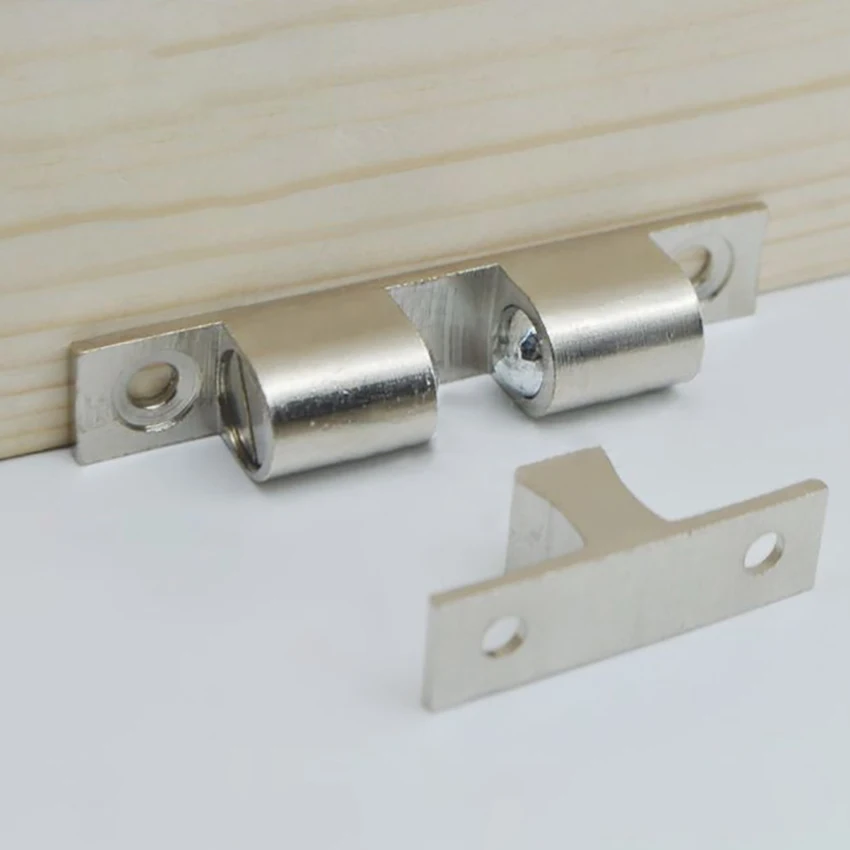 Door Latch 60mm Length Pure Copper Double Spring Steel Ball Catch for Furniture Cupboard Cabinet Door