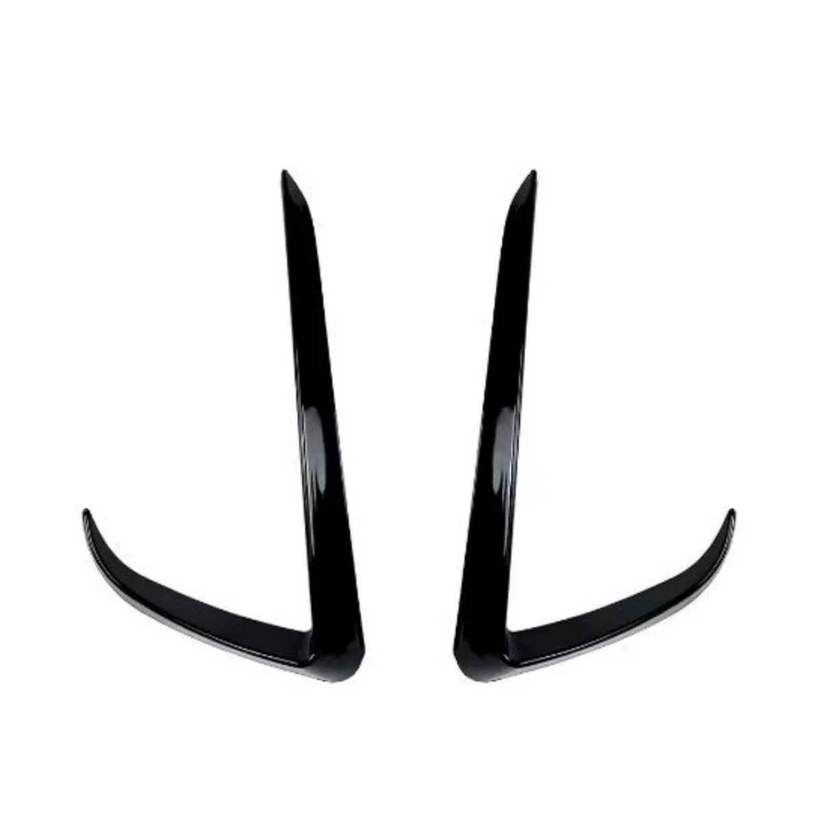 For Tesla Model 3 Y 2017 2018 2019-2023 Glossy Black/Carbon Look Car Front Bumper Fog Light Frame Spoiler Decoration Body Kit