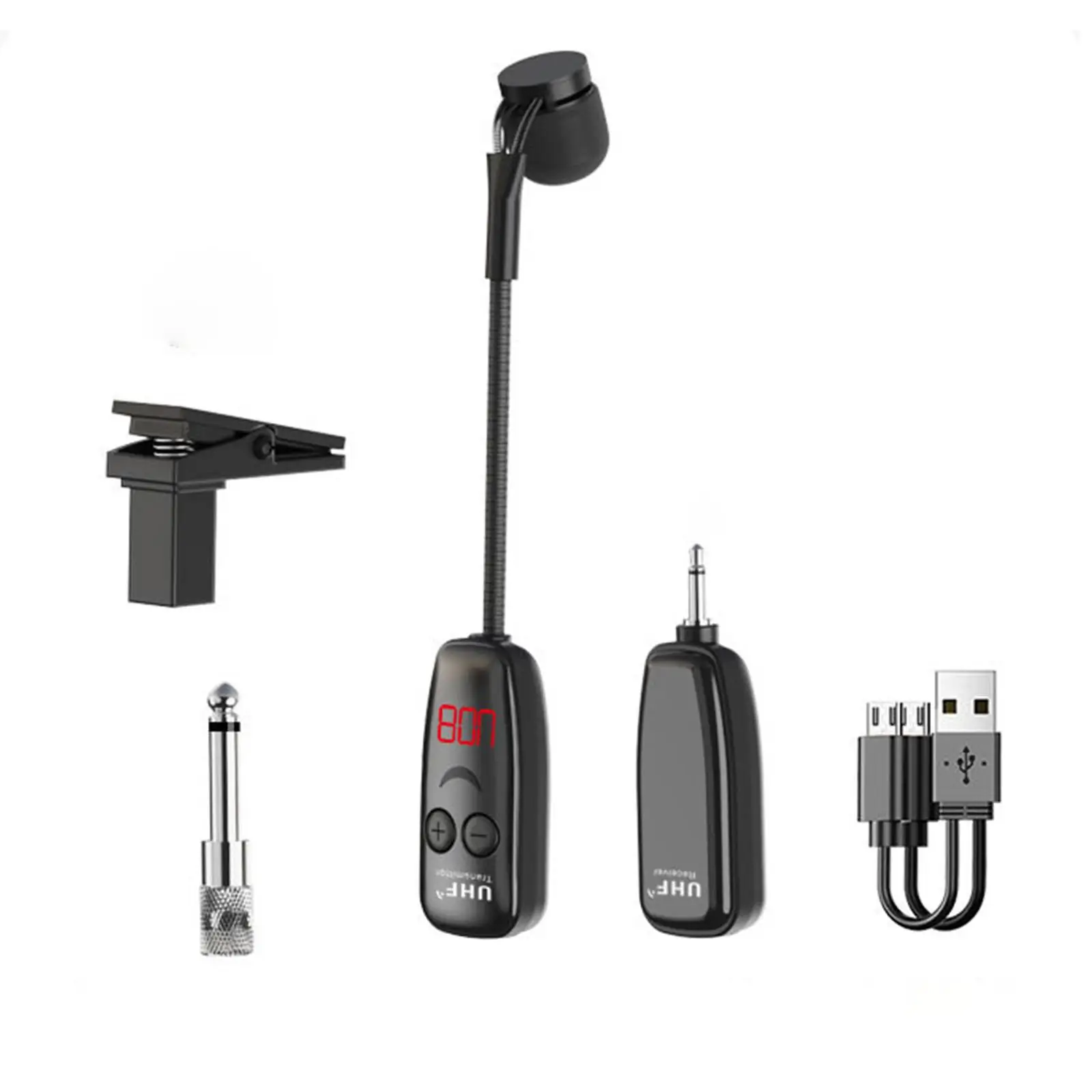 Saxophone Microphone Handheld UHF Mic for Voice Amplifier Trumpet Clarinets Saxophone Microphone Handheld UHF Mic for Voice Amplifier Trumpet Clarinets