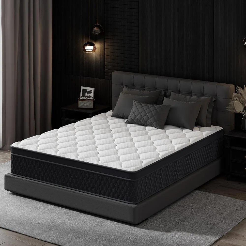 10 Inch Full Size Mattress,Memory Foam Hybrid Mattress in a Box,Individually Pocketed Springs for Isolate Motion 6