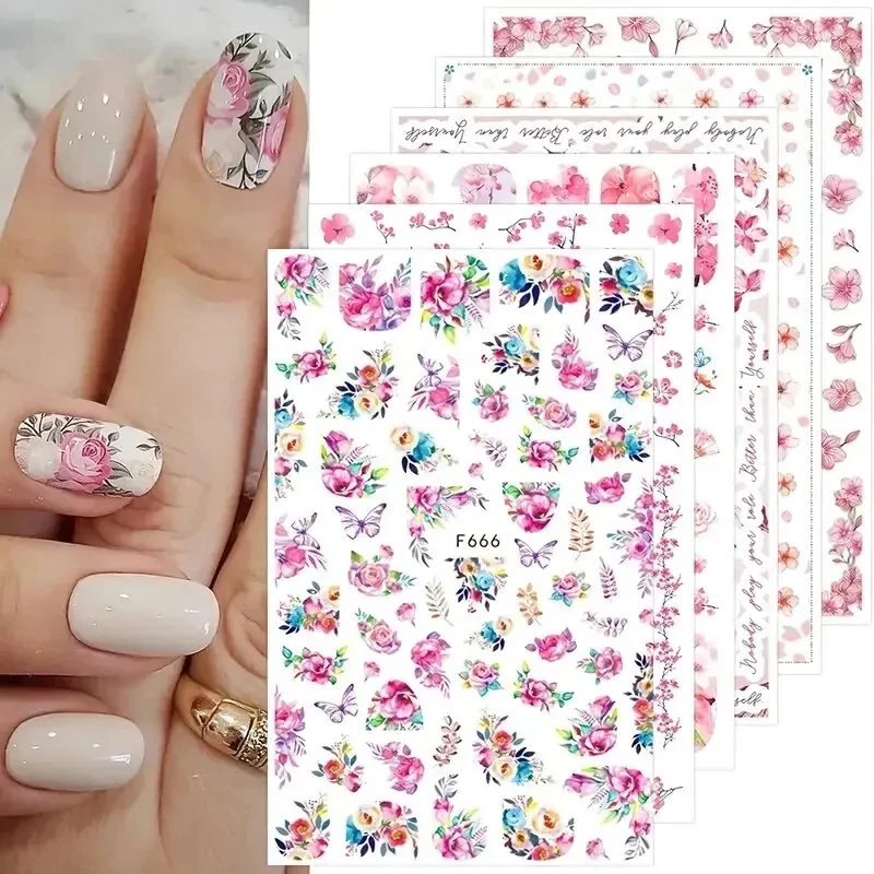 Flower Stickers 10 PCS 3D