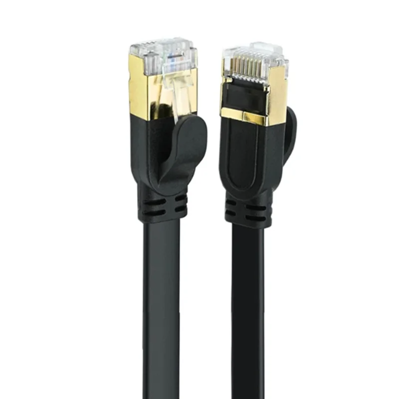 Cat8 이더넷 플랫 케이블 40Gbps 2000MHz Cat 8 RJ45 네트워크 랜 패치 코드 케이블 (라우터, 모뎀, 인터넷용) RJ45 이더넷 케이블