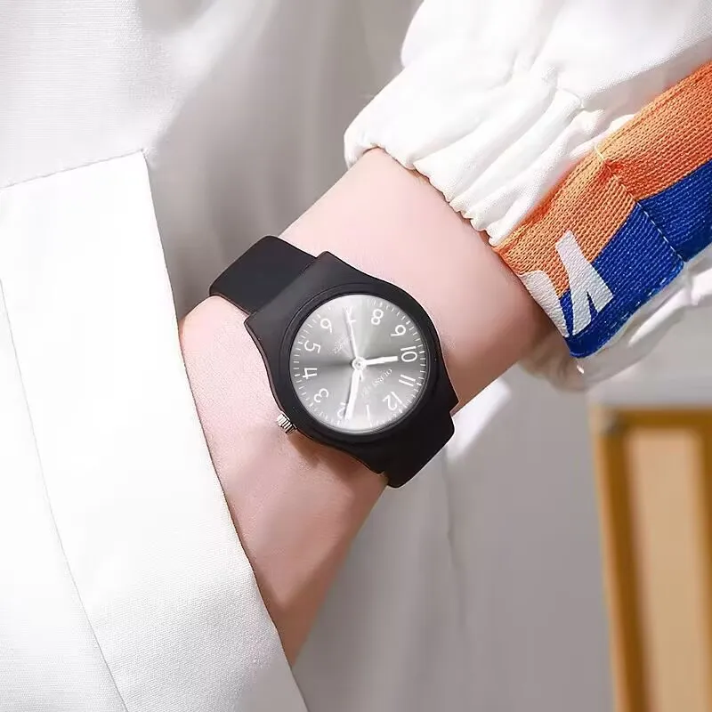 Fashion digital silicone quartz women's watch candy colored watch