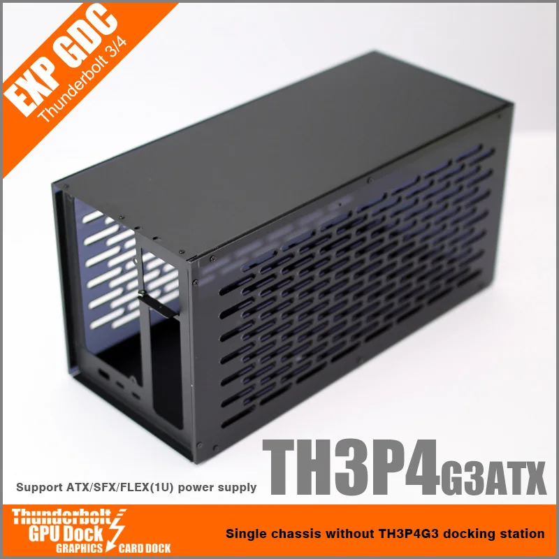 para Th3p4g3 Compatível com Thunderbolt Gpu Doca Metal Frame Mais Acrílico Side Plate Compatível para Atx Sfx Flex1u Fonte de Alimentação Case - Imagem 2