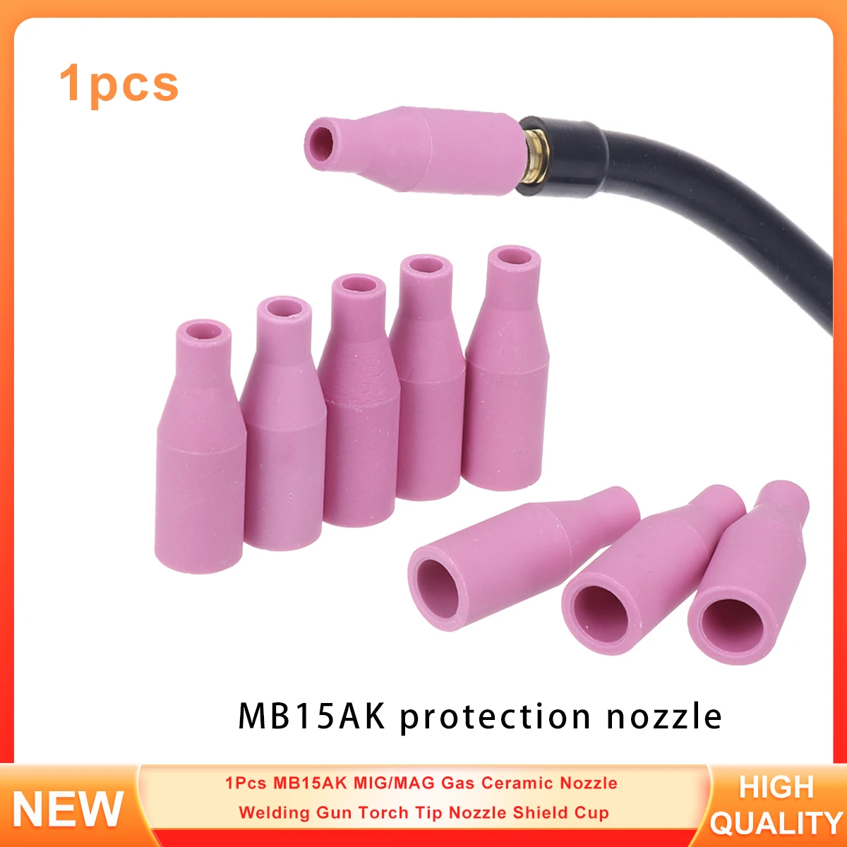 1Pcs MB15AK MIG/MAG Gas Ceramic Nozzle Welding Gun Torch Tip Nozzle Shield Cup