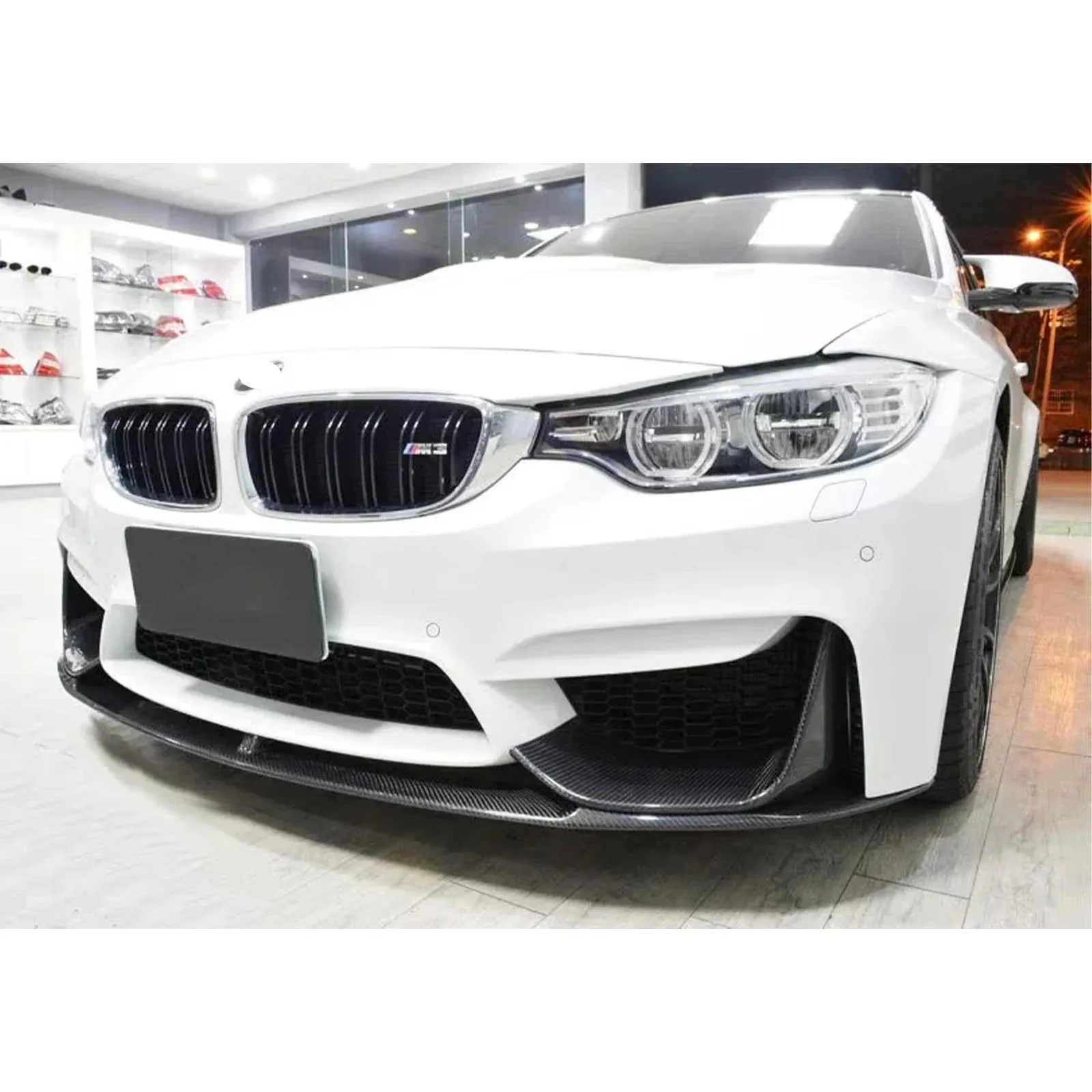BMW M3 F80 M4 F82 MP 스타일 2014-2020용 자동차 하단 프론트 범퍼 립 스포일러 디퓨저, 고품질 ABS 바디 키트 액세서리