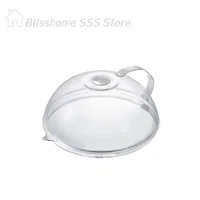 【S】Couvercle anti-éclaboussures pour micro-ondes, couvercle de chauffage pour four domestique, couvercle transparent pour assiette, poignée, ustensiles de cuisine 6