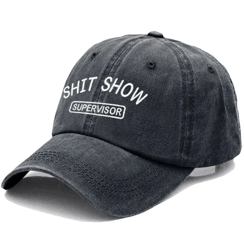 Men's Baseball Cap Women's Sport Golf Caps for Man Washed Cotton SHIT SHOW SUPERVISOR Embroidery Dad Hat Sun Hats Dropshipping 3
