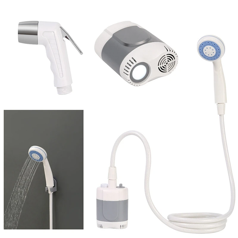 

Portable Electric Shower Outdoor Camping Bathing Portable Showers Head Pet Shower Car Washer With Hose Bathe Tool