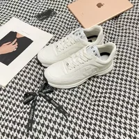 Thick Soled Casual Board Shoes for Spring and Summer, New Breathable and Versatile Round Toe Sports Style White Shoes 2
