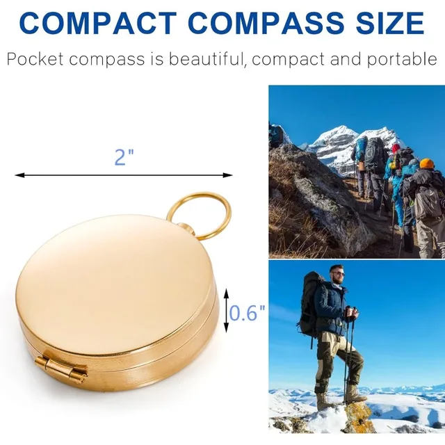 Pocket Copper Glow-in-the-Dark Compass 3