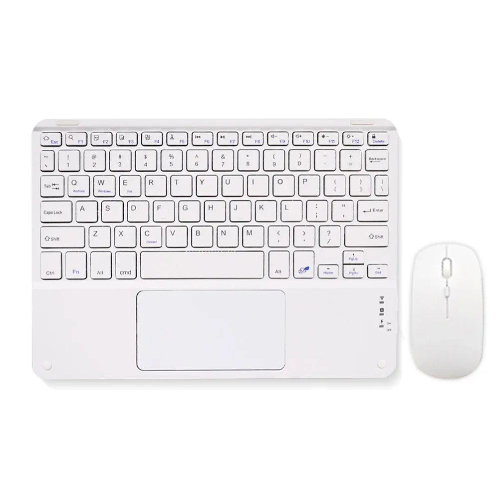 Wireless Silent Keyboard with Touchpad for Universal Bluetooth Devices
