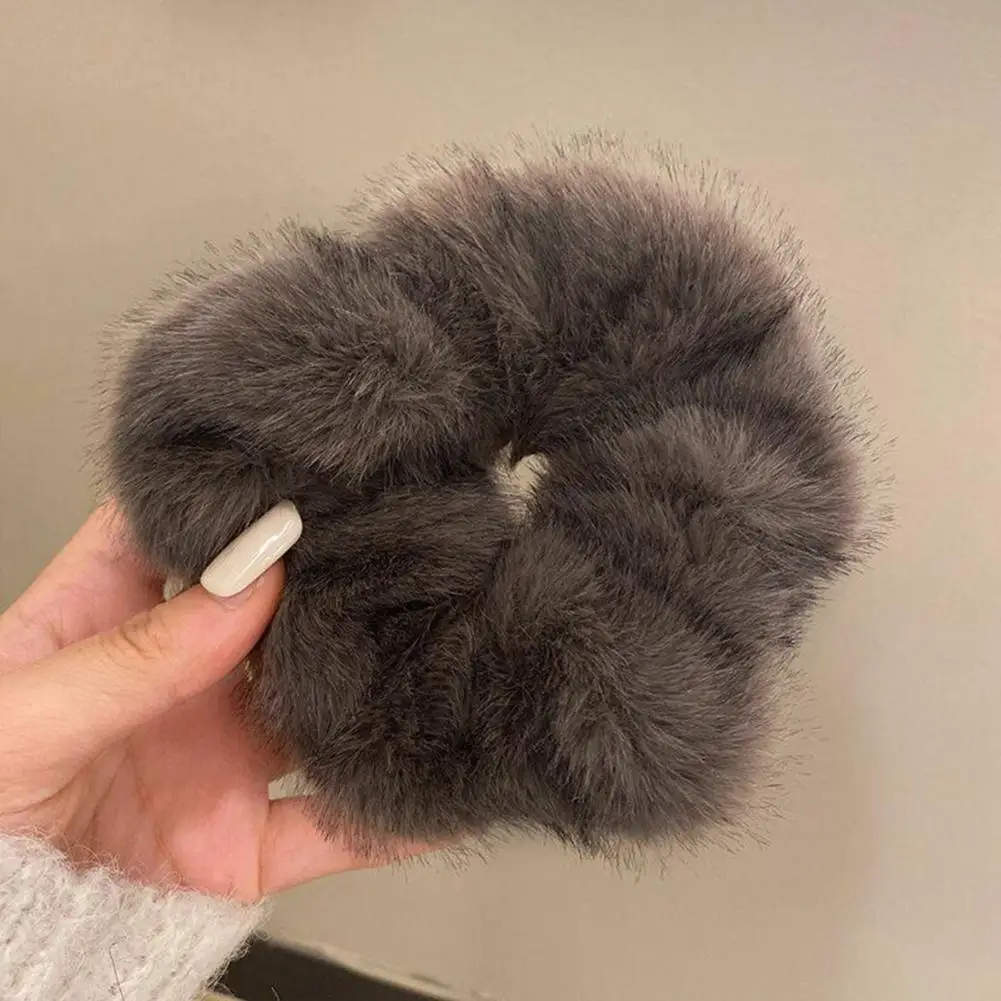 

Soft Touch Hair Ring Soft Fluffy Plush Women's Hair Ring with High Elasticity Anti-slip Design Large Lightweight for Lady's