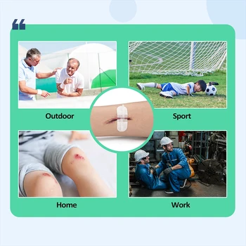 RHINO RESCUE Zip Stitch 6pcs with Wound Dresssings, Wound Closure Strips, Zipstitch Laceration Closure Kit for Cut Care Band-aid 4