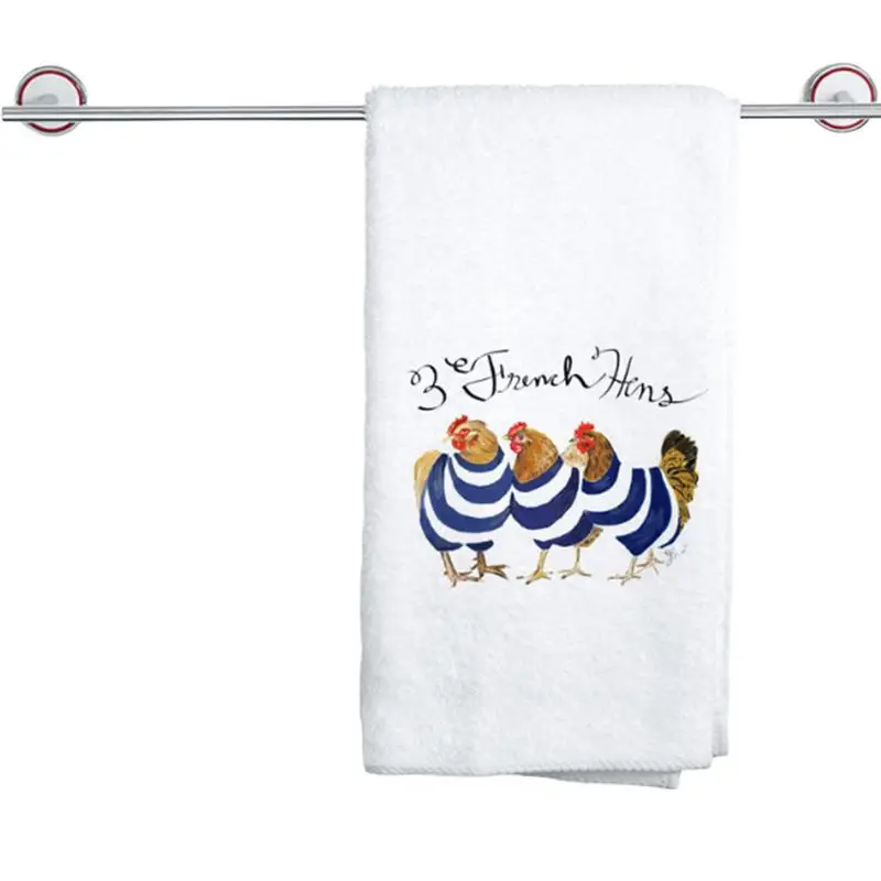 

Милые Мультяшные полотенца для посуды, многоразовые впитывающие полотенца для рук в ванную, 14 х30 дюймов, с высказываниями
