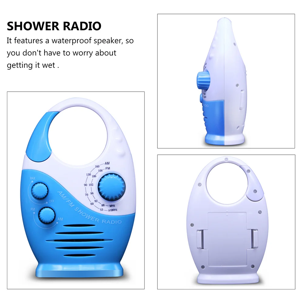 Mini Portable Waterproof Radio Shower Soundbar Speakers Bathroom Kitchen Fm Receiver Music Loudspeaker Audio Device Speaker