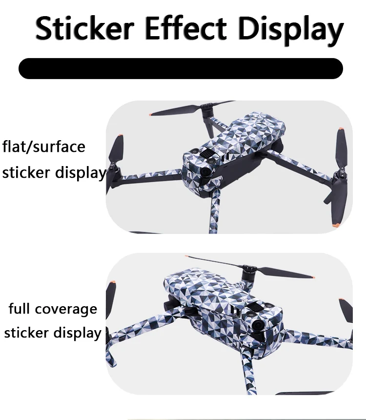 Protective Sticker For DJI MAVIC MINI Drone Body Controller Flat Covering Decorative Sticker Flim Top Cover Waterproof PVC ACC