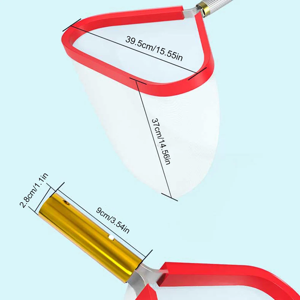 Pool Landing Net Fine Mesh Pool Net with Aluminium Handle Pool Leaf Skimmer Net Professional Pool Net for Cleaning Swimming Pool