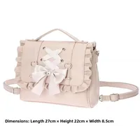 Lolita Knot femmes Bapa sac à main simple épaule bandoulière Double sac coréen Sle décontracté en cuir PU Kawaii sac à dos Ita sac 3