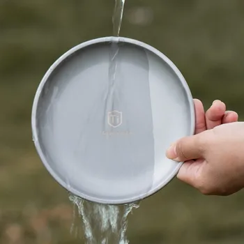 Titanium Camping Plate Travel Tableware Stackable Camping Supplies Backcountry Dinnerware for Backpacking Picnic Equipment
