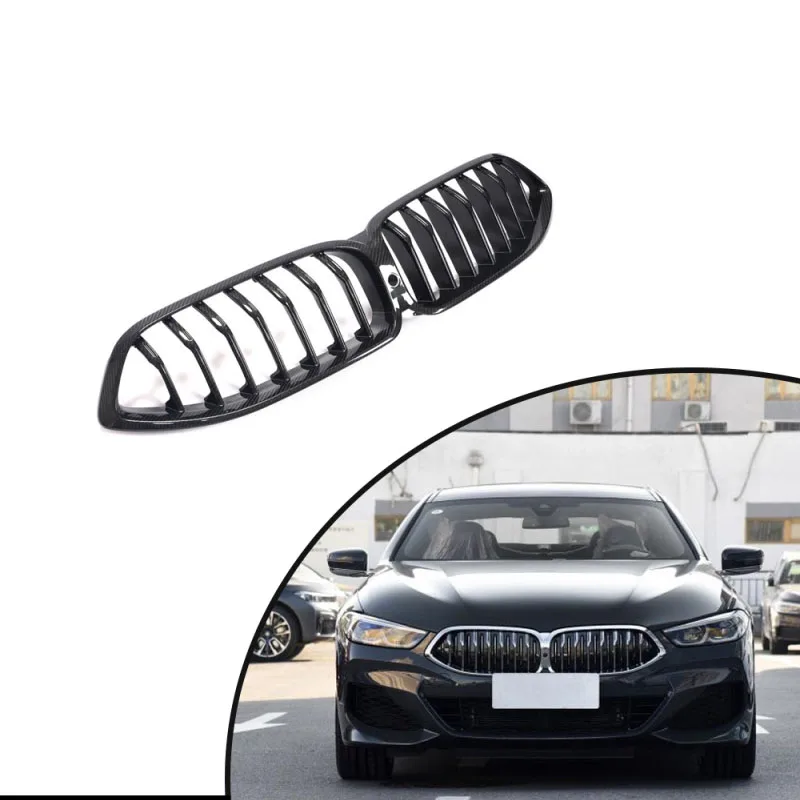 

For 2019-2022 BMW 8 Series G14 G15 G16 2D 4D Dry Carbon Fiber Kidney Grill Replacement Grille
