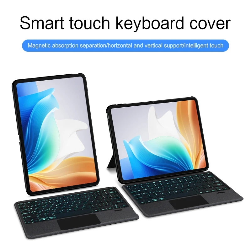Capa de Teclado Removível para Oneplus Pad go Português Francês Espanhol Alemão Touchpad Tablet Oppo Air 11.35 2023 - Imagem 3