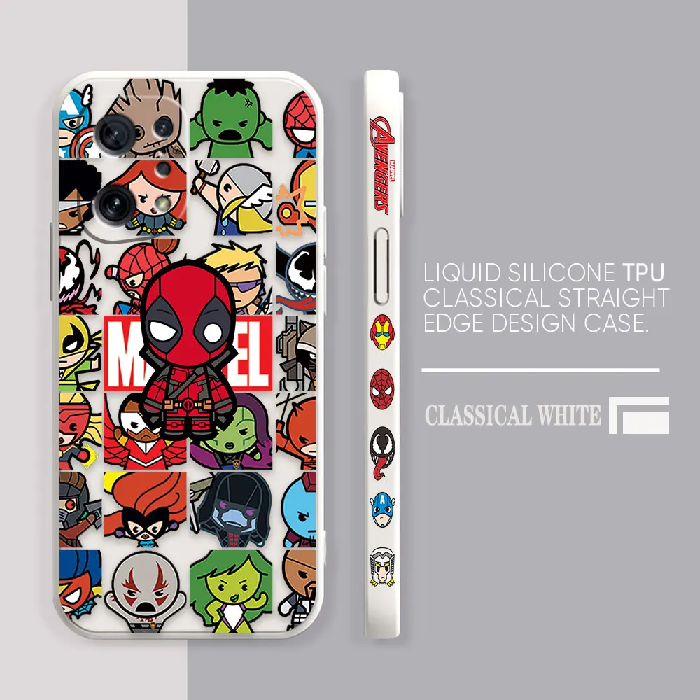 thumbnail image 1 of Case For OPPO FIND X6 X3 REALME X7 X50 RENO 2 4Z 4 6 Lite 5Z 5F 4G 5G PRO Liquid Silicone Case Marvel Cartoon Venom Deadpool, 1 of 5