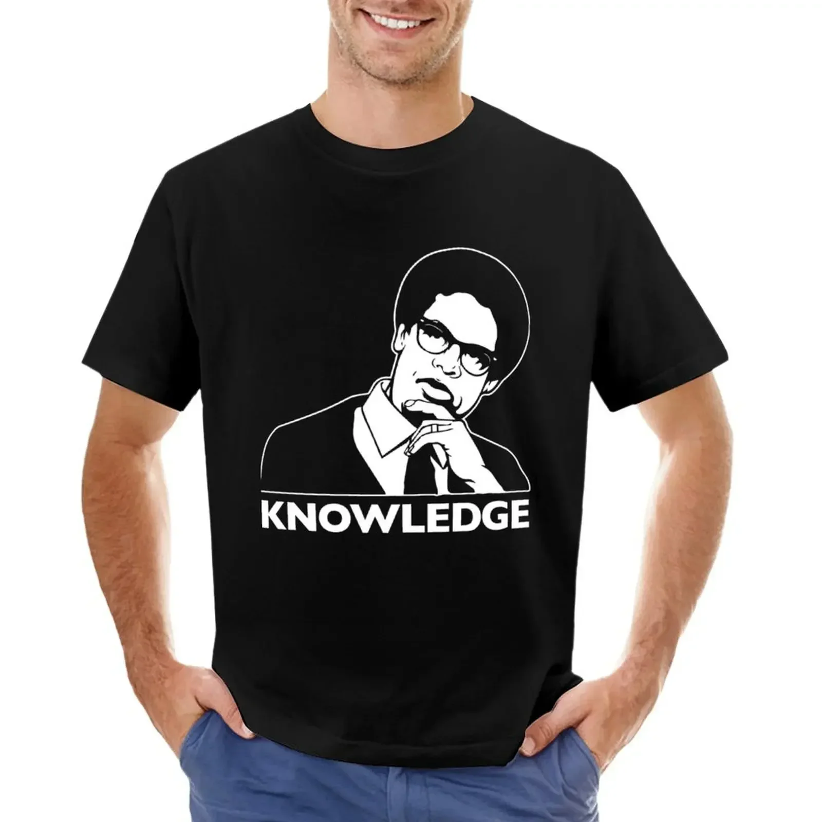 Непринужденная облегающая Мужская футболка Sowell знания, потрясающая корейская модная мужская футболка Непринужденная облегающая Мужская футболка Sowell знания, потрясающая корейская модная мужская футболка