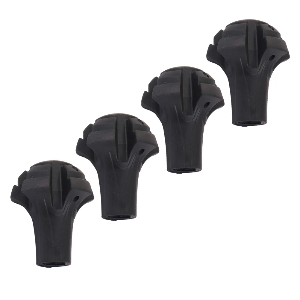 4pcs Trekking Pole Foot Cover Durable Rubber Pad Lasting Accessories Walking Stick Hiking Gear Camping Equipment
