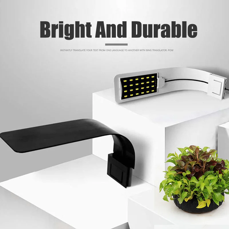 Aquarium Light Super Slim LED Aquarium Light Lighting plants Grow Light 5W/10W/15W Aquatic Plant Lighting Waterproof Clip-on Lamp For Fish Tank