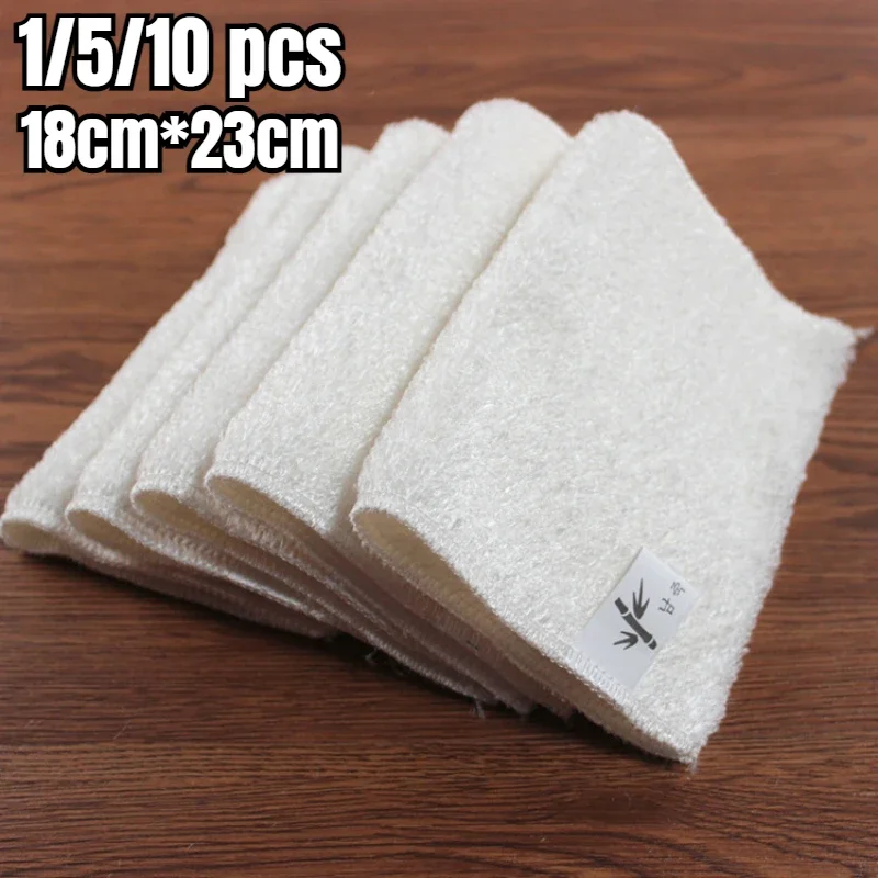 

High Efficient Anti-grease Dish Cloth, Bamboo Fiber Washing Towel, Magic Kitchen Cleaning Wiping Rags, Hot Sale, 1 Pc, 5 Pcs