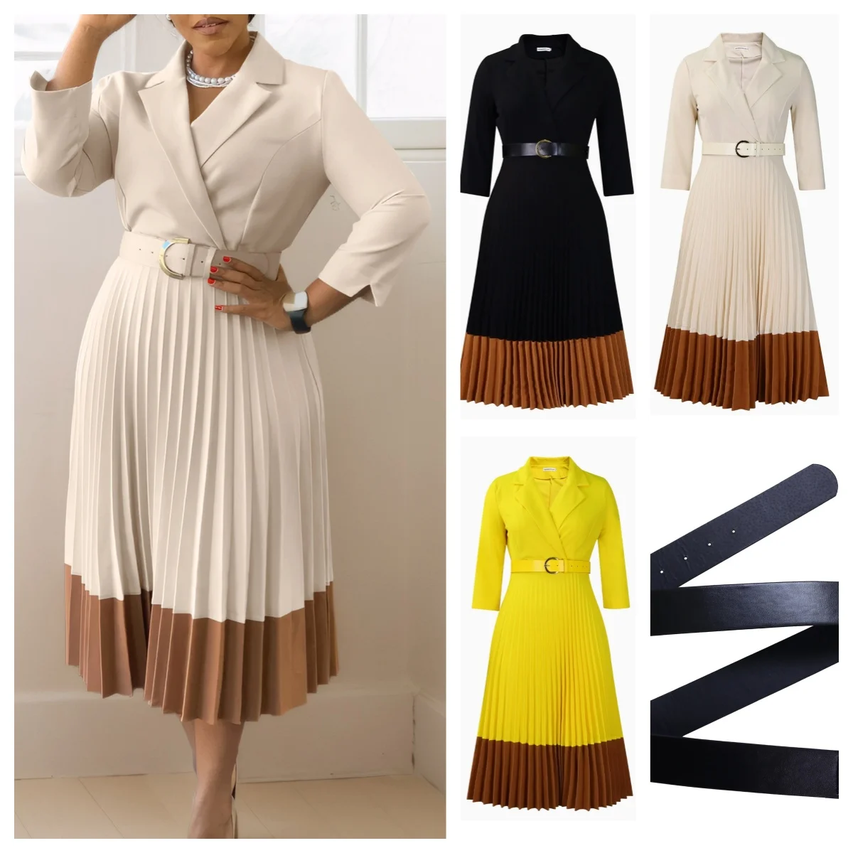 Plataz Fashion Wooden Ear Hem Waist Waist Dress 2025 Summer New Short Dress Woman DJPT main image 1