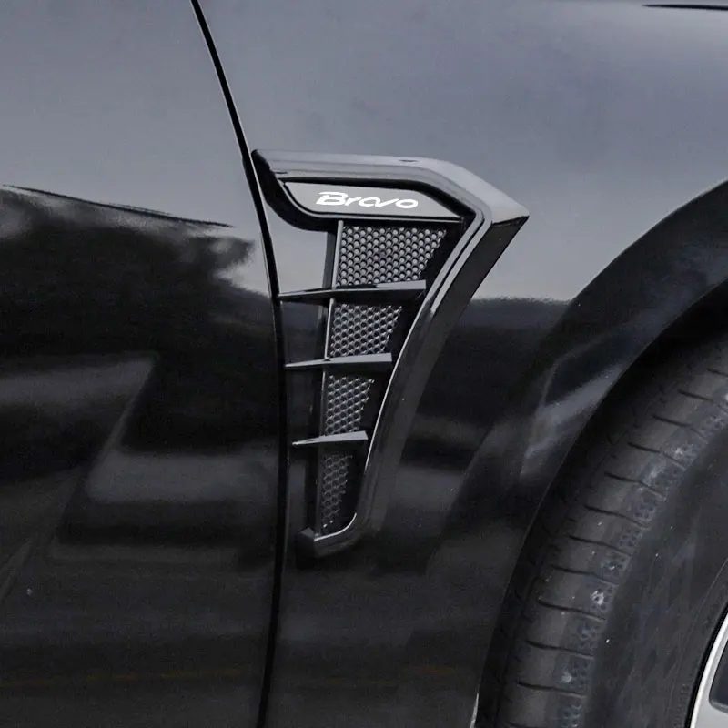 

Аксессуары для стайлинга Fiat BRAVO, черное углеродное покрытие для автомобильного крыла, боковые вентиляционные отверстия, воздухозаборная решетка, наклейка, крышка