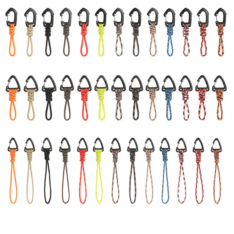Triangle Quick Hook Buckle Rope Elastic Keychain Sporty Retractable Key Ring Anti Lost Seven Core Key Strap
