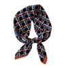 Vintage Flower Pattern Head Neck Scarves 65*65cm Cotton Linen Print Square Scarf For Women Small Shawls Female Bag Scarves 6
