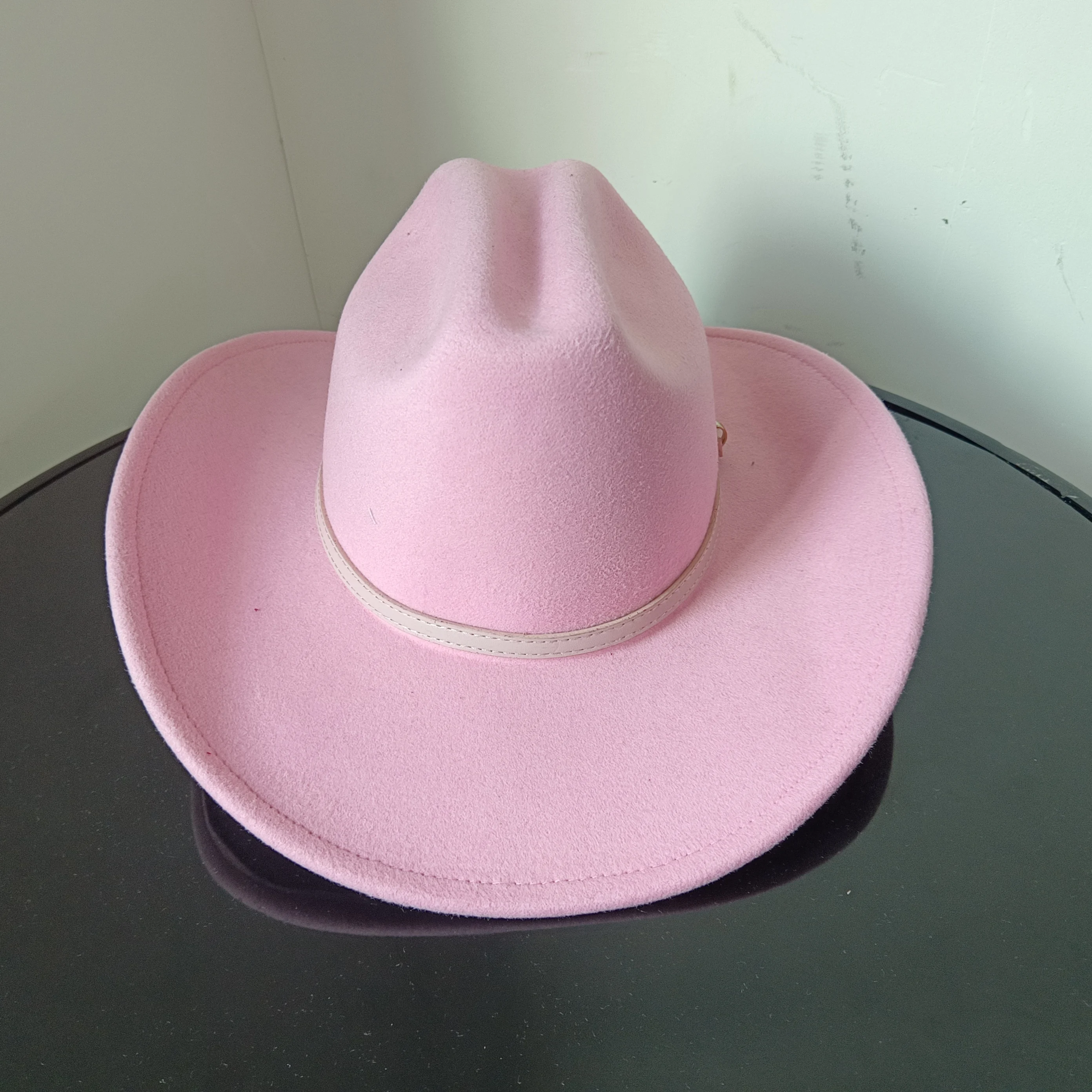 Barbie pink cowboy hat womenhat jazz disco hat for men black