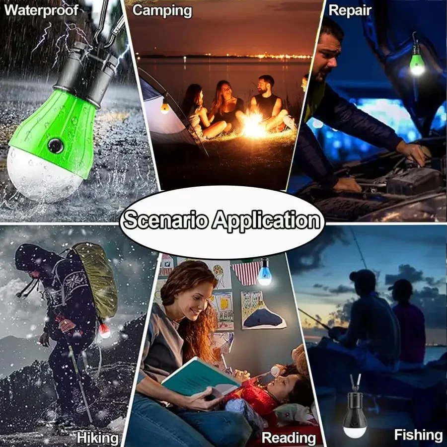 Portable Camping Light Tent Lamp Super Bright Lantern Bulb Emergency Lights Camping Accessories For Backpacking Hiking camping light