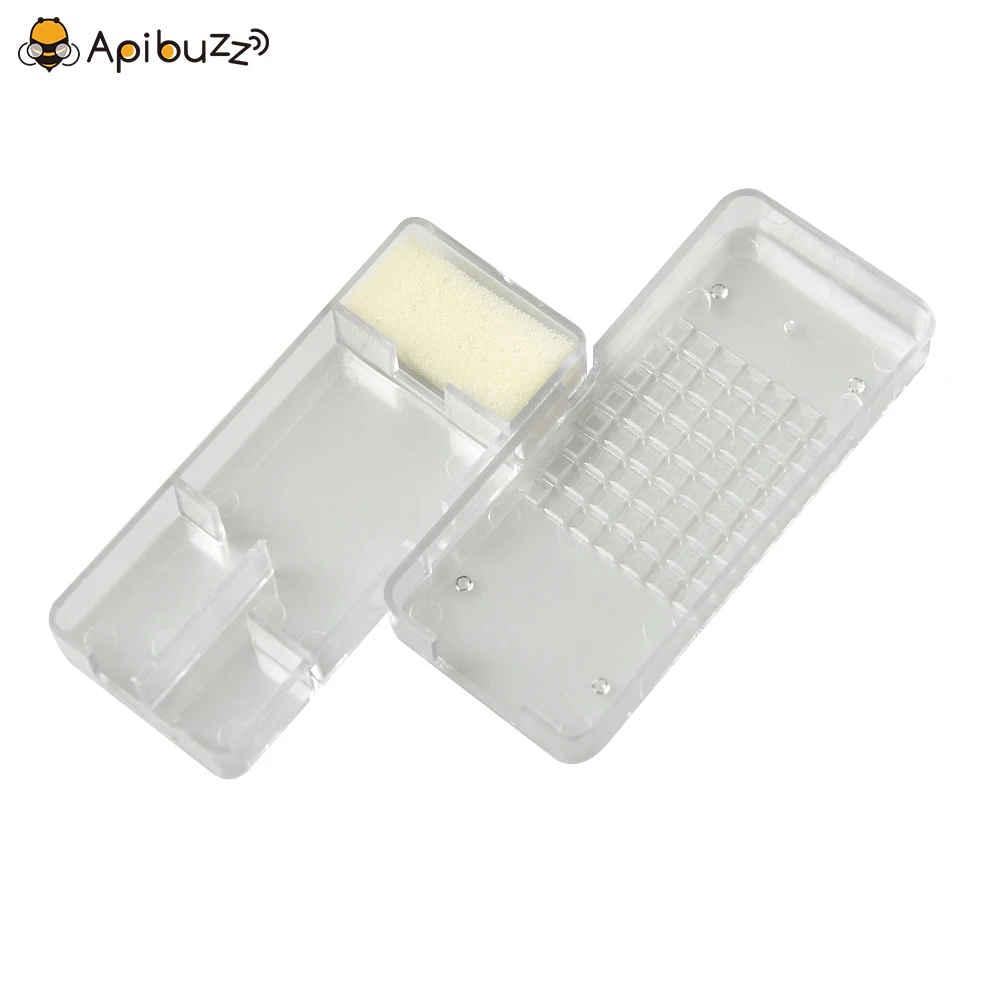 10Pcs Plastic Queen Bee Shipping Cages with Absorbent Sponge and Feeding Area-Ideal for Queen Bee Rearing or Breeding Bees