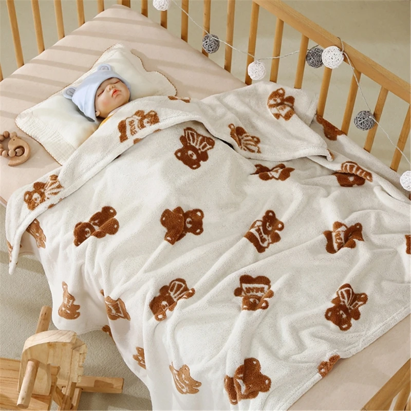 Baby Towel Wrap Swaddles Wrap for Toddlers Newborns Receiving Blanket Pram Blanket Bath Towel with Cartoon Pattern