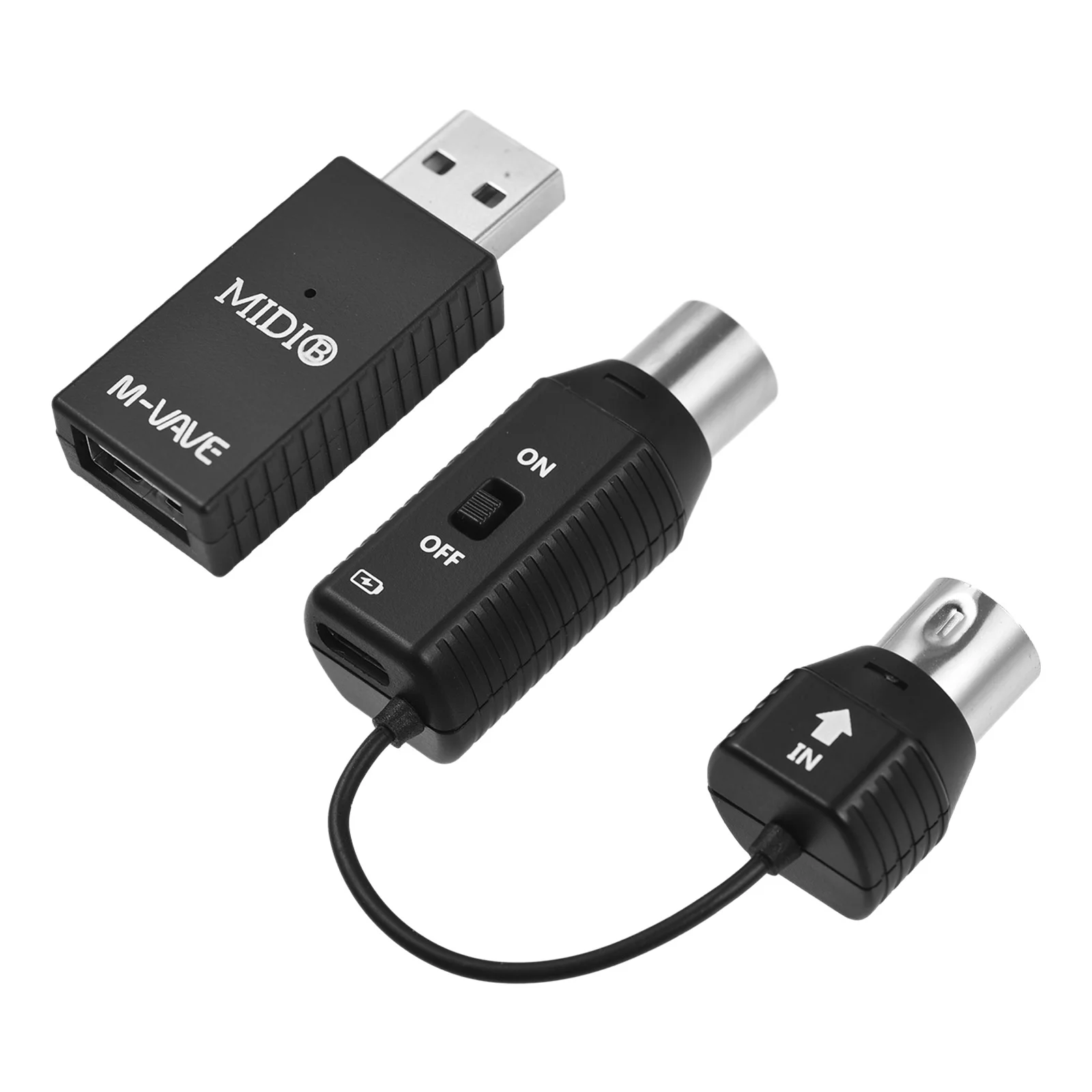M-VAVE MS1 Mini Wireless Transmission System MIDI System MIDI Wireless Adapter Plug and Play Support for Devices with