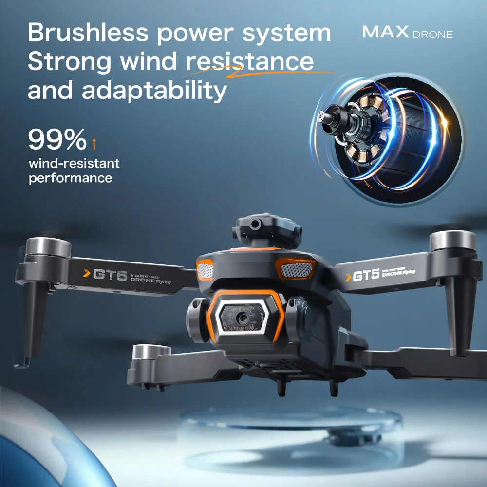GT5 Mini Drone Remote control with screen 4K Professional Camera 360° Obstacle