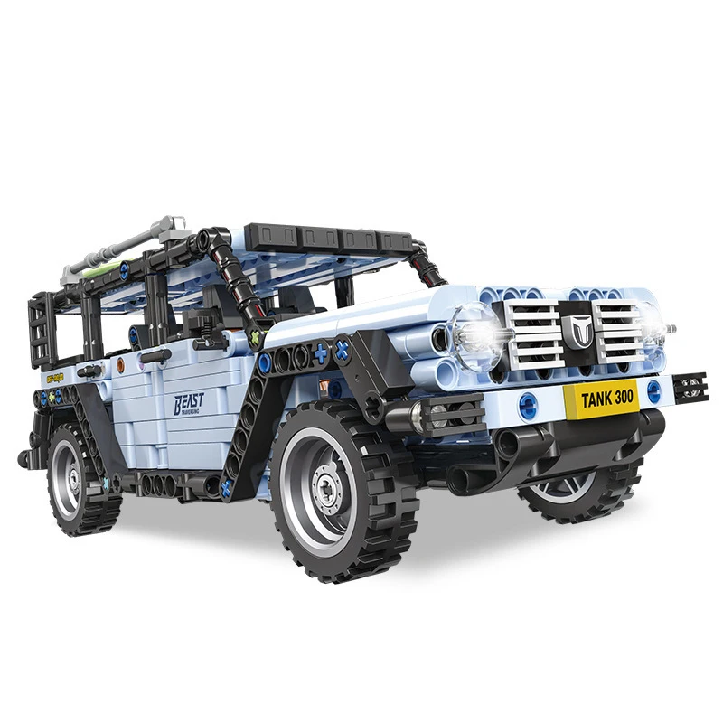 58126 기술 중국 만리장성 자동차 빌딩 블록, 자동차 시리즈, 탱크 300 차량 브릭 풀백 장난감 컬렉션, 남아용 선물