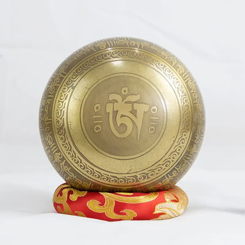 8cm/10.5cm Tibetan Singing Bowl Set,Totem with Sound,Nepal Handmade Song Bowl,Gift,Useful for Meditation,Yoga,Stress Relief 4