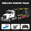 1:24 Hexaphone Lights & Music 2.4G RF Remote Control Double Decker Transportation Trailer 3