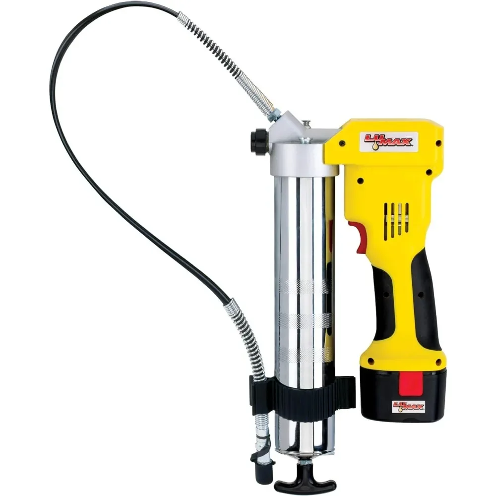 

Lumax LX-1175 Handyluber 12V Cordless Grease Gun with Single Battery, 7000 Psi, Yellow