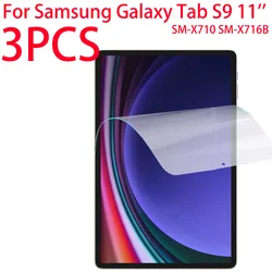 Triple Pack PET Soft Film Screen Protector for 11 - Inch Tablets - Enhanced Protection Film for 2023 Models (3P - Galaxy Tab S9)