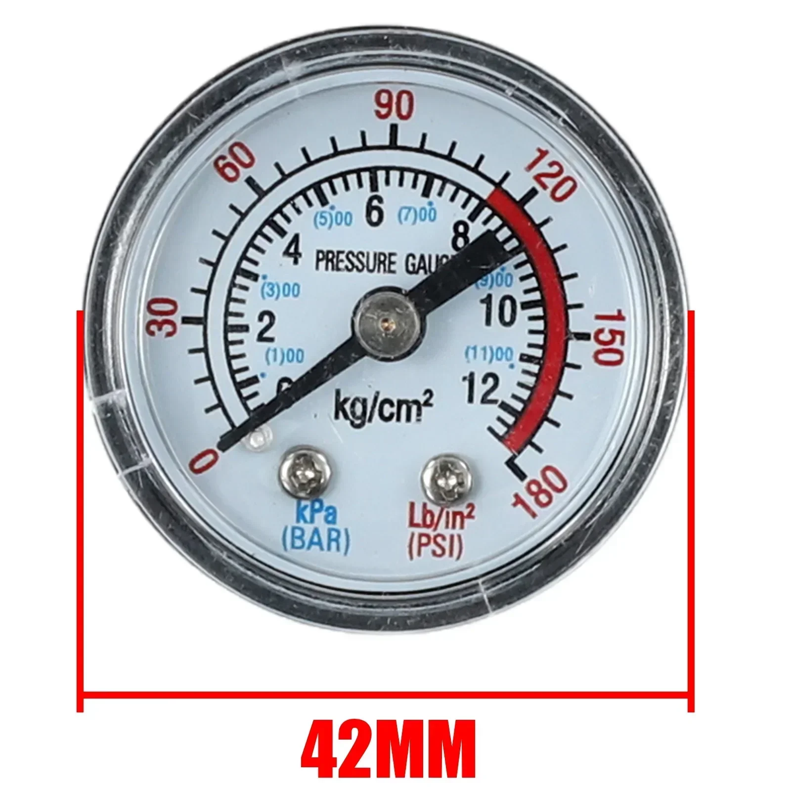 공기 압축기 압력 게이지, 공압 유압 유체 압력 게이지, 0-180 PSI 0-12Bar