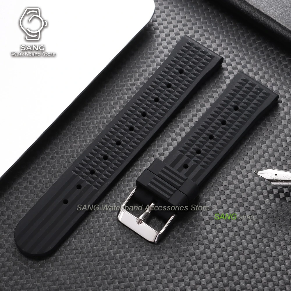 Premium Silicone Waterproof Watch Strap - Soft Rubber Sport Replacement Wristband