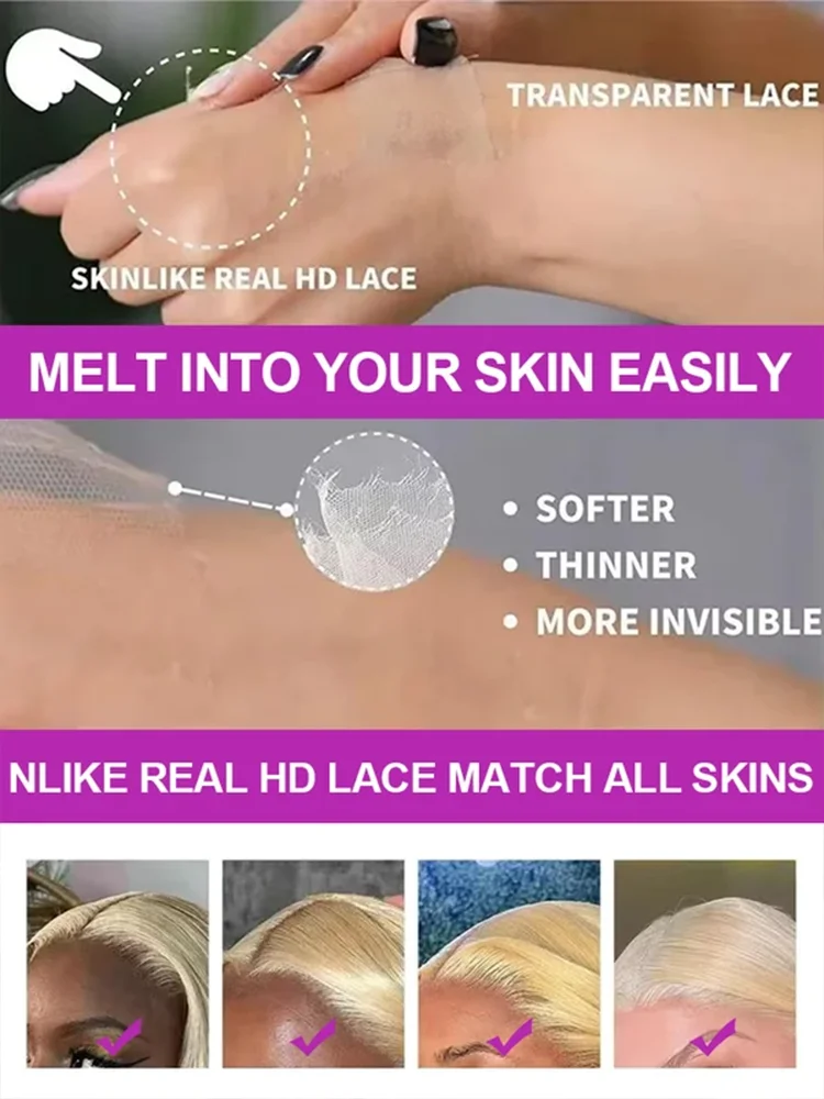 613 13x6 Lace Front Wig Human Hair 26 Inch Blonde Wig Human Hair 250% Density Body Wave Lace Front Wigs Pre Plucked